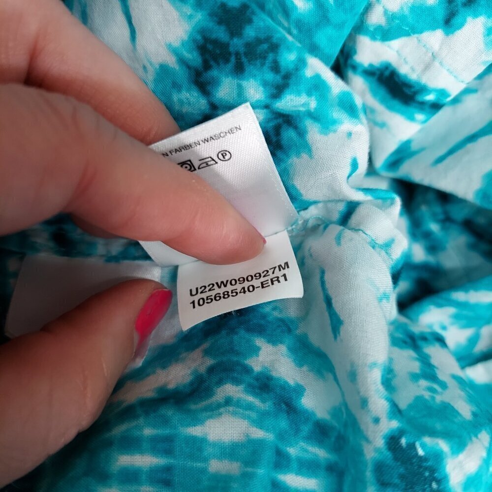 Jones New York Women's Sport 100% Linen Button Down Shirt tie-dye Design Size 1X - Picture 11 of 11